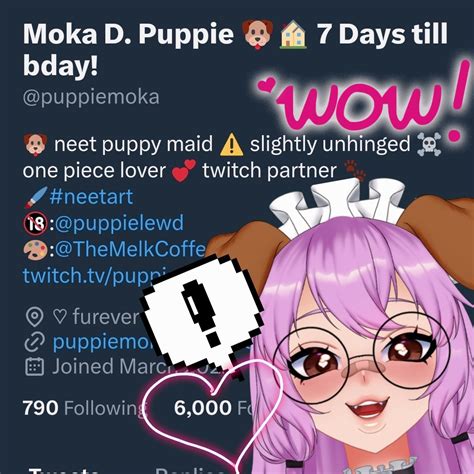 im the funny dog on twitch! Watch me Monday, Wednesday and Friday 5:30 pm est, and Sunday 2pm est! https://www.twitch.tv/puppiemoka