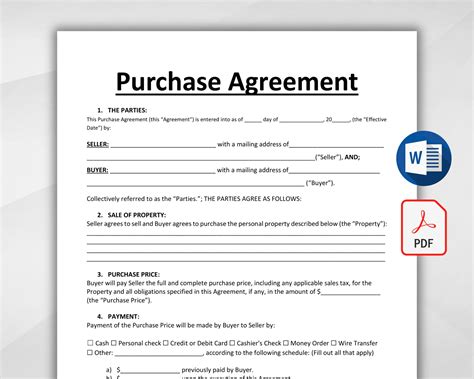 Purchase Contract Template