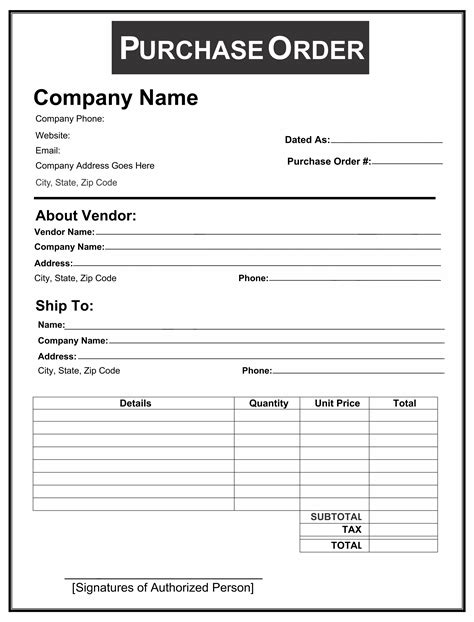 Purchase Order Form Printable, Preorder Form, Custom Order Form, Order