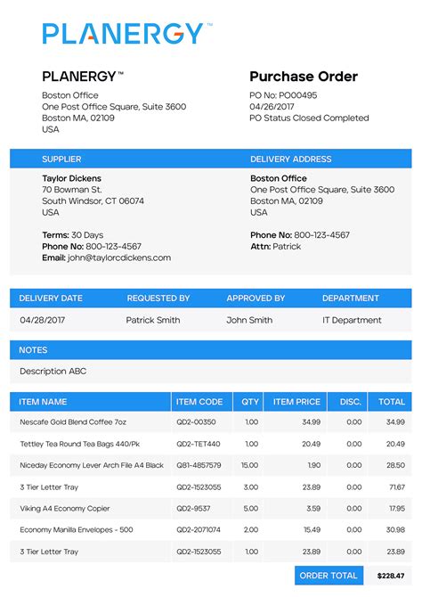 Purchase Orders Terms and Conditions