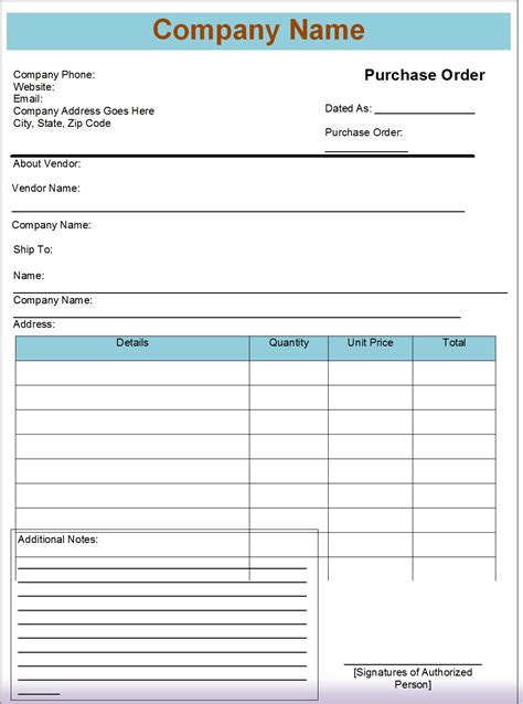 Purchase order report template, 54+ Purchase Order Examples