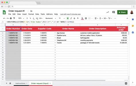 Purchase order template in Google Sheets Sheetgo Blog