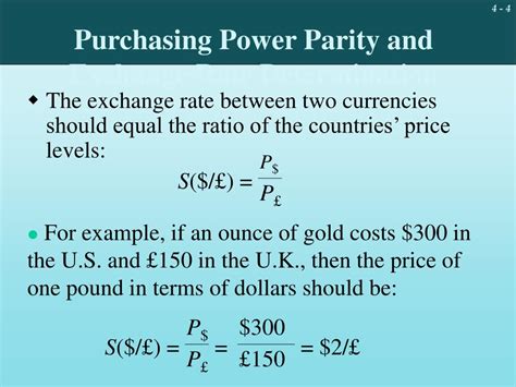 Purchasing power parity states that a exchange rates - Course Hero