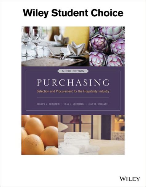 Read Online Purchasing Selection And Procurement For The Hospitality Industry By Andrew Hale Feinstein