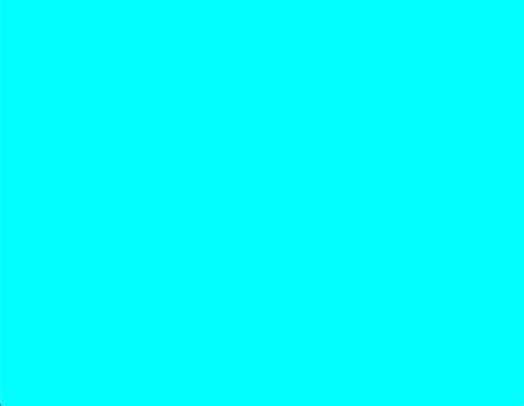 Pure cyan screen for testing