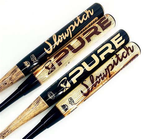 Pure softball bats. About Pure: Pure Sports was launched in the fall of 2016 with a mission to bring manufacturing of the United States' official Pastime back to the country. They achieved this goal by implementing a patented process and utilizing state-of-the-art aerospace carbon fiber to manufacture softball bats. The company's first bat to hit the market ... 