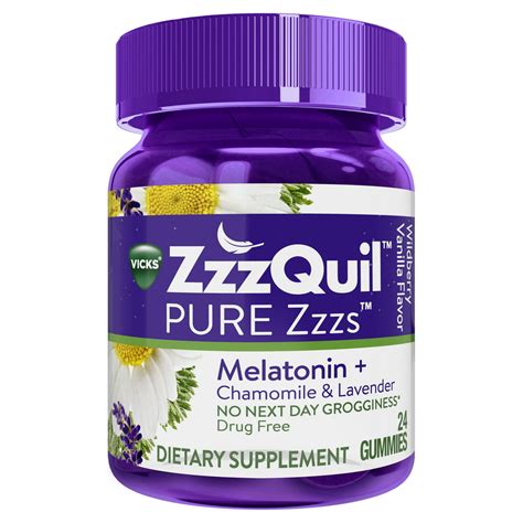 Pure zzzs side effects. Product details. ZzzQuil PURE Zzzs Restorative Herbal Sleep is a melatonin free sleep aid made with Botanical blend that contains clinically studied and effective Valerian Root, Hops and Passion Flower shown to help promote better, restorative sleep*. *These statements have not been evaluated by the Food and Drug Administration. 