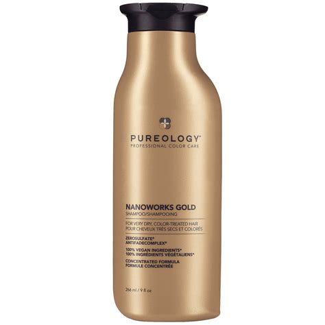 Pureology nanoworks gold shampoo. This concentrated, luxurious sulfate-free shampoo with a light-weight texture, gently cleanses to improve manageability and shine. 