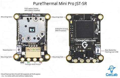 Purethermal mini pro jst sr.  The PureThermal Mini Pro JST-SR Lepton Smart I/O Module is a ...