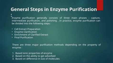 Purification of enzymes ppt.  We provide purification and quality analy...