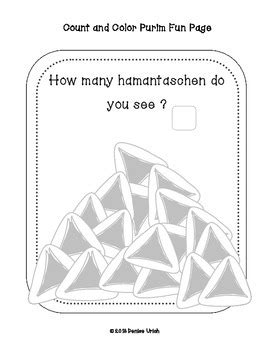 Purim Hamantaschen Count And Color Fun Pages By Brain Based Learning Hub