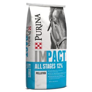 Purina Impact All Stages 12% Pelleted Horse Feed 50 lb