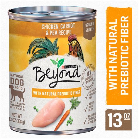 Purina beyond dog food. Great ingredients, real meat, and grain free. This product doesn't have all those fillers and preservetives that others have. The first thing is meat. You ... 