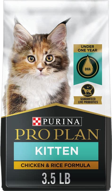 Purina kitten food. Purina ONE® Healthy Kitten food is specially formulated with DHA, a nutrient found in mothers' milk, for vision and brain development. With real chicken as the #1 ingredient – and 0% fillers – you can feel good about giving your growing kitten the nutrition she needs. View Transcript. Purina ONE® Dry Cat Food. 