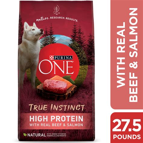 Purina one dog food review. Help your dog look and feel their best by giving them the 100 percent complete and balanced nutrition of Purina ONE High Protein Dry Dog Food Chicken and Rice Formula. Real chicken is the number 1 ingredient in this Purina ONE dry dog food for adult dogs featuring protein-rich, tender, meaty morsels and crunchy dog kibble for a taste dogs love. 