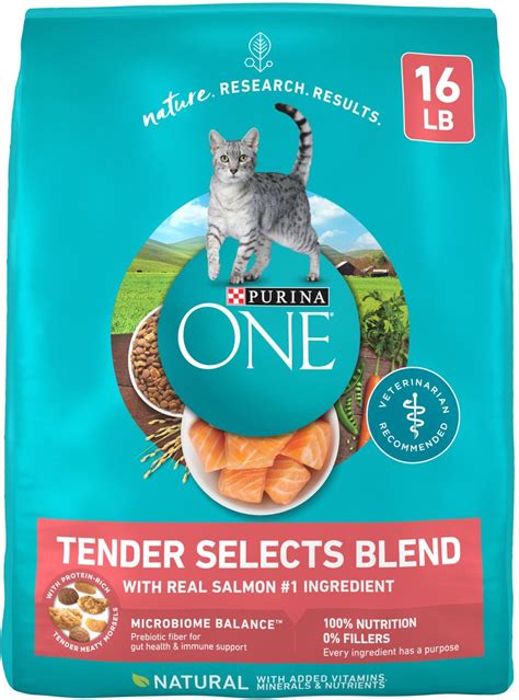 Purina one dry cat food. This nutritious combination of proteins helps support healthy digestion in your cats, thanks to a blend of humanely raised chicken and turkey, paired with functional … 