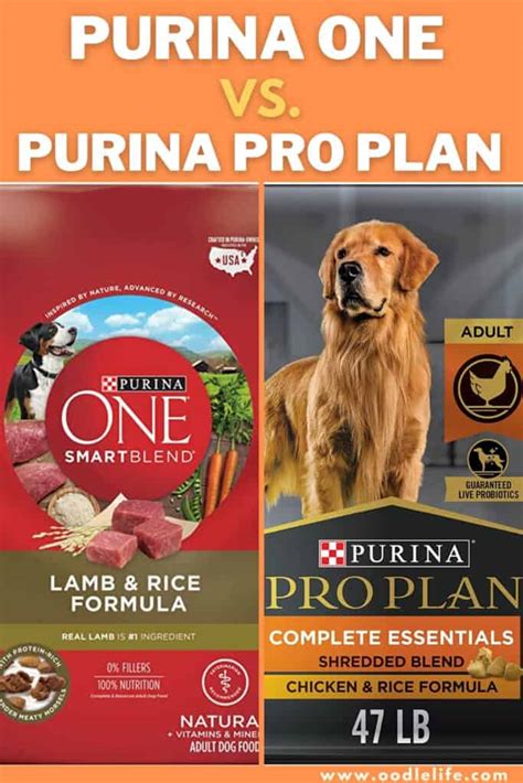 Purina pro plan vs purina one. Jan 29, 2024 · Purina Pro Plan Sport Performance 30/20 Dog Food is designed for more active dogs with a higher fat and protein content than Purina Pro Plan’s standard foods. The 30/20 in the name comes because it has 30% protein and 20% fat—perfect for puppies or active dogs. The first ingredients are salmon, corn gluten meal, rice, poultry by-product ... 
