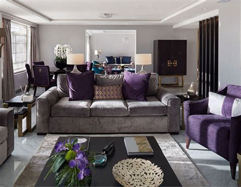 Purple And Black Living Room Design Ideas