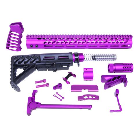 A1Armory AR-15 Anodized Purple Anti-Rotation Trigger/Hammer Pin Set