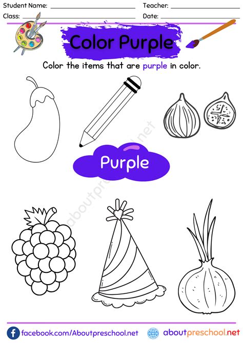 Purple Coloring Shee