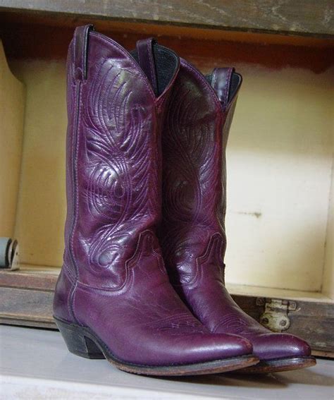 Purple Cowboy Boots - Etsy