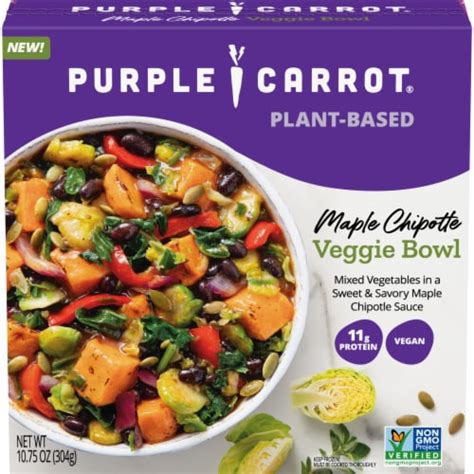 Purple carrot frozen meals. 1 purple carrot, washed. 3. Drain the carrot and place on a baking tray. Transfer to the hot oven and roast for 12–14 minutes so that it is tender. 4. Meanwhile, place the breadcrumbs in a dry frying pan over a medium-low heat. Gently toast for a few minutes, tossing the pan to ensure they colour evenly. 