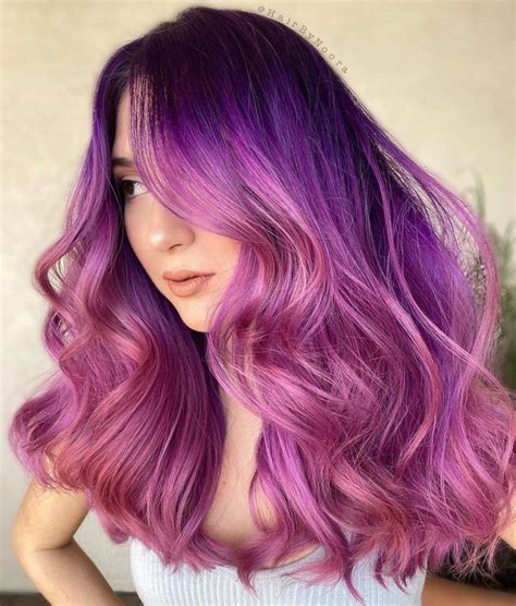 Maffew James. Updated: Jul 16, 2023 10:33 PM EDT. Everything you need to know to dye your hair purple. Photo by Saulich from Getty Images via Canva. A Guide …. 