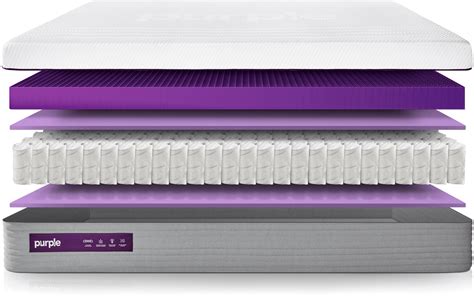 Purple mattres. Purple Rejuvenate mattress review: Design. A tall (15.5 inch) six-layer hybrid mattress. Consists of coils, foams, and Purple's GelFlex grid. No carry handles or removable cover. At 15.5 inches ... 