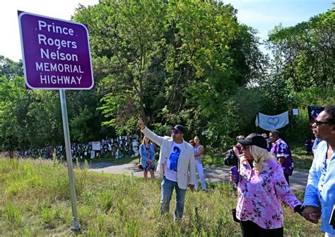 Purple road signs go up marking Prince Rogers Nelson Memorial Highway