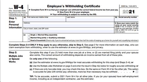 Purpose of Form Complete Form W-4 so that your employer can withhold the correct federal income tax from your pay. If too little is withheld, you will generally owe tax when you file your tax return and may owe a penalty. If too much is …