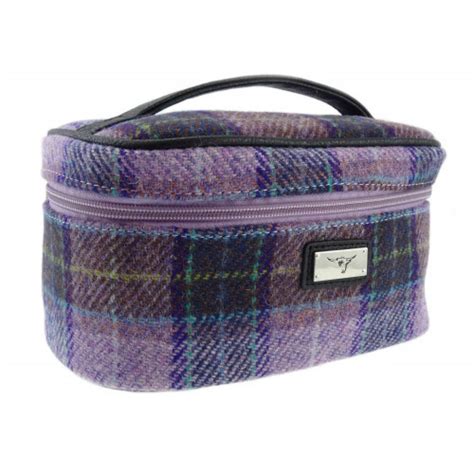 Purse Cosmetic Toiletry Makeup Pouch Bag Harris Tweed Plaid Tartan …