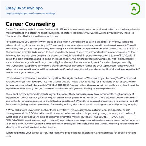 Pursuing a Career in Counseling Essay - 872 Words Bartleby