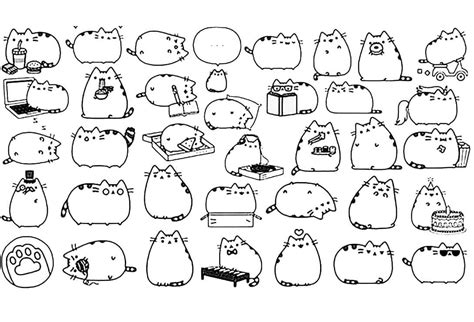 Pusheen Cats Coloring Pages