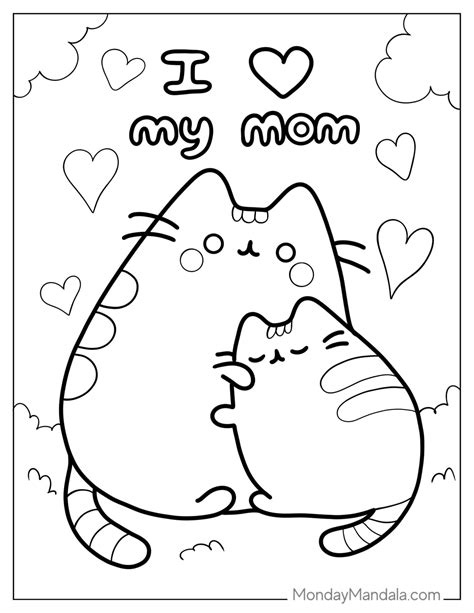 Pusheen Coloring Shee