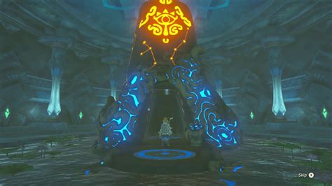 Pushing Power, Ne'ez Yohma Shrine in Zora's Domain, from The Legend of Zelda: Breath of the Wild, on the Nintendo Switch.