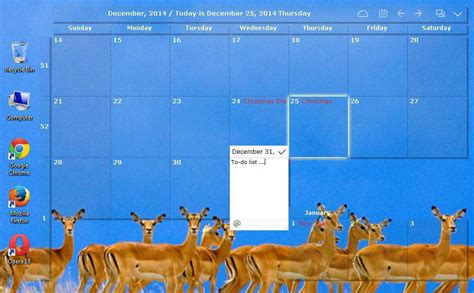 Put Calendar Desktop Windows Vista Free Programs, Utilities and Apps
