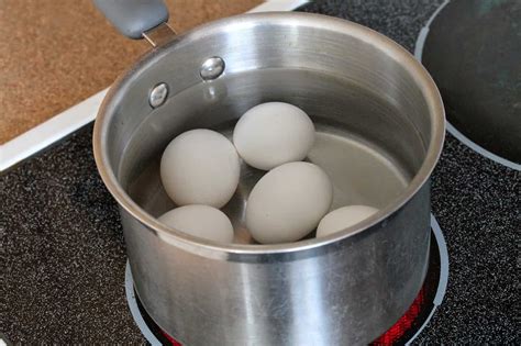Put eggs in boiling water
