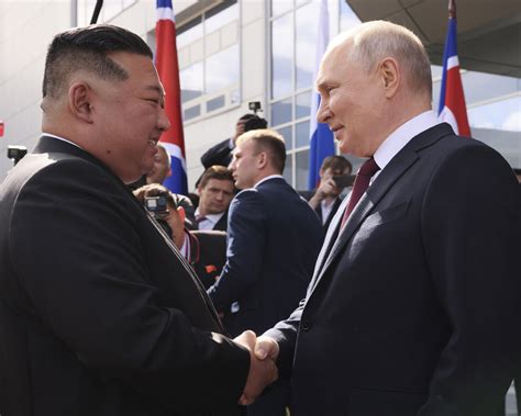 Putin, Kim sit down for talks at Russia’s biggest domestic space launch center, Russian state media report