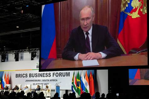 Putin denounces sanctions on Russia during speech for South Africa economic summit