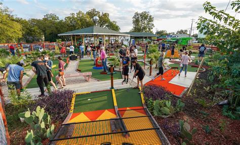 Putt putt san diego. The Bosque includes washer-pitching pits, oversized chess, putt-putt golf, sand volleyball, bocce ball and concessions. Summer hours of operation: Monday-Wednesday: closed. Thursday-Saturday: 1 p.m. to 8 p.m. Sunday: 1 p.m. to 7 p.m. The last opportunity for equipment rental at The Bosque will be one hour before closing time. Prices: 