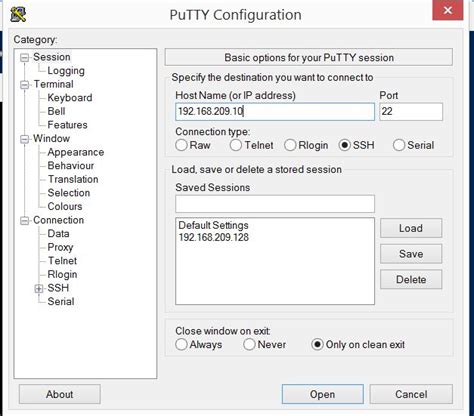 Putty connection timed out. 04.  Is there any special server settings I ...