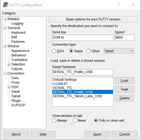 Putty serial connection black screen.  so I purchased I have downloaded putty,...