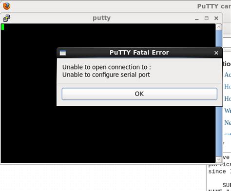 Putty serial not showing text.  I'm having trouble using putty to set up a se...