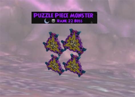 Puzzle piece monster w101. Changes from Live Realm. Damage Reduced from (950-1150) to (790-910) (-160 Damage) Shield reduced from 75% to 50% (-25%) -5% Accuracy. Thoughts: This spell was due for rebalancing. The shield it gave was just far too much, and it dealt too much damage. This will take some time to find the perfect numbers though. 
