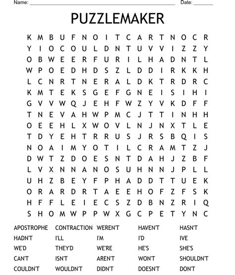 Puzzlemaker Com Word Search Wordmint