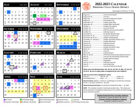 Pvsd Calendar