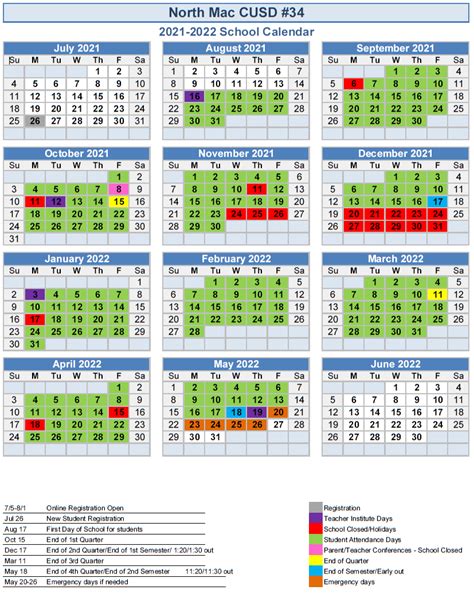 Pvsd Calendar Customize and Print