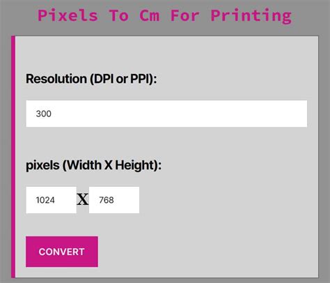 Px to cm 300 dpi.  Pixels (px) to centimeters (cm) conversion table Need...