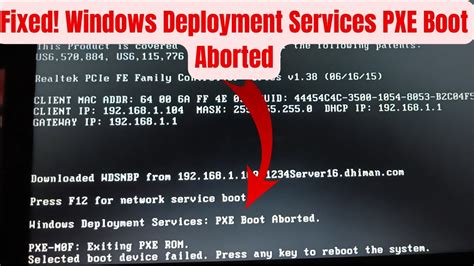 Pxe boot not getting ip address.  No issues deploying at all until today trying to...