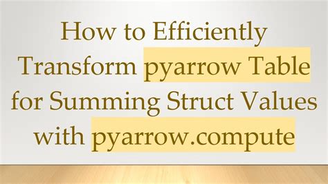 Pyarrow field.  A new table is returned with the column added, the original table...
